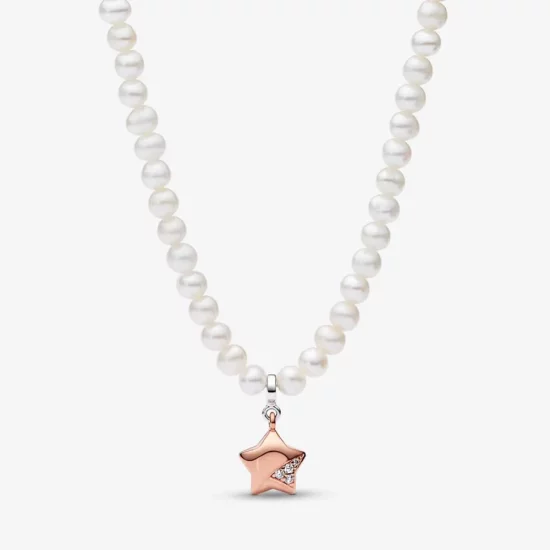 PANDORA Rose Gold Lucky Star Necklace - 382489C01-45