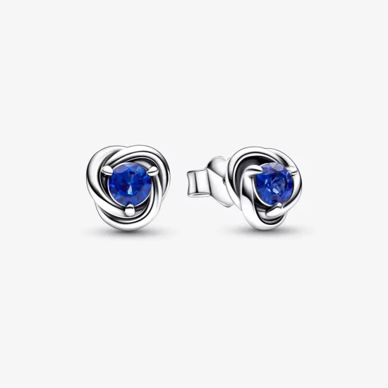 PANDORA September Birthstone Eternity Circle Stud Earrings - 292334C07