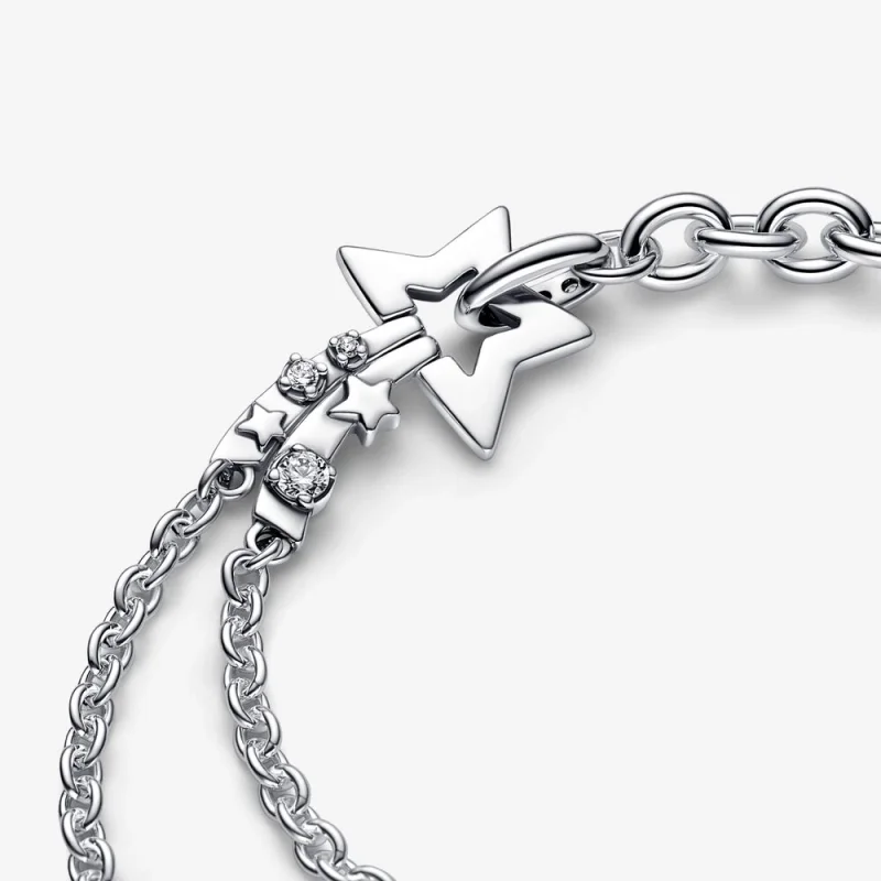(image for) PANDORA Shooting Star Double Chain Bracelet - 592409C01 - View 4
