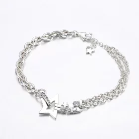 PANDORA Shooting Star Double Chain Bracelet - 592409C01 PANDORA Shooting Star Double Chain Bracelet - 592409C01