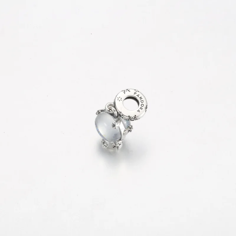 (image for) PANDORA Snowflake Snow Globe Dangle Charm - 792369C01 - View 6