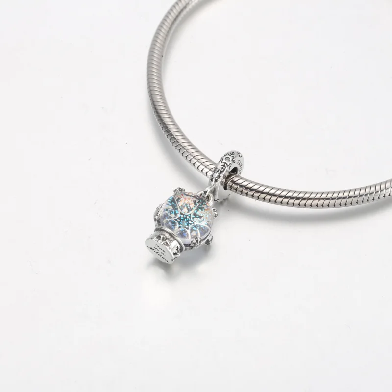 (image for) PANDORA Snowflake Snow Globe Dangle Charm - 792369C01 - View 8