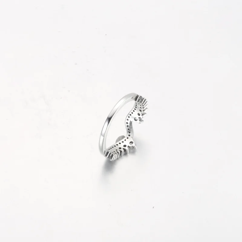 (image for) PANDORA Sparkling Asymmetric Wave Ring - 192543C01 - View 12