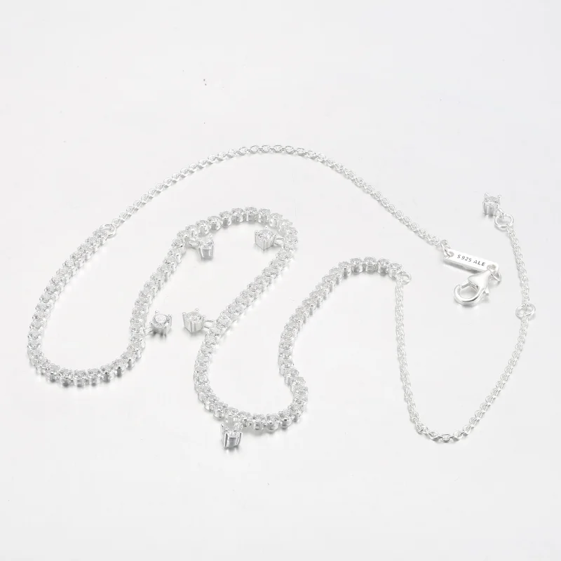 (image for) PANDORA Sparkling Drop Collier Necklace - 392405C01 - View 12