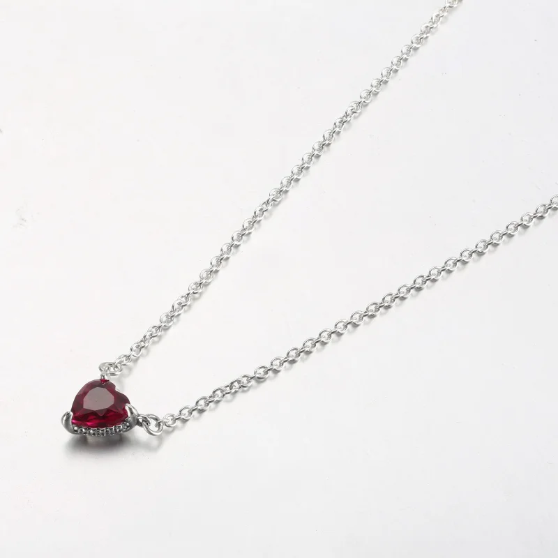 (image for) PANDORA Sparkling Heart Halo Pendant Collier Necklace - 392542C01 - View 5