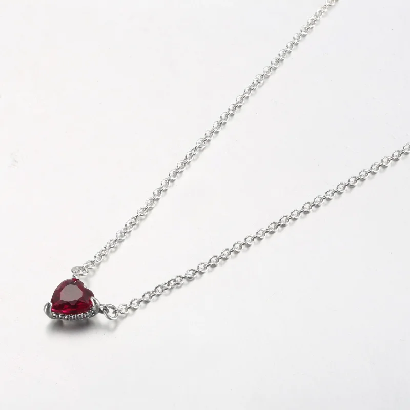 (image for) PANDORA Sparkling Heart Halo Pendant Collier Necklace - 392542C01 - View 9