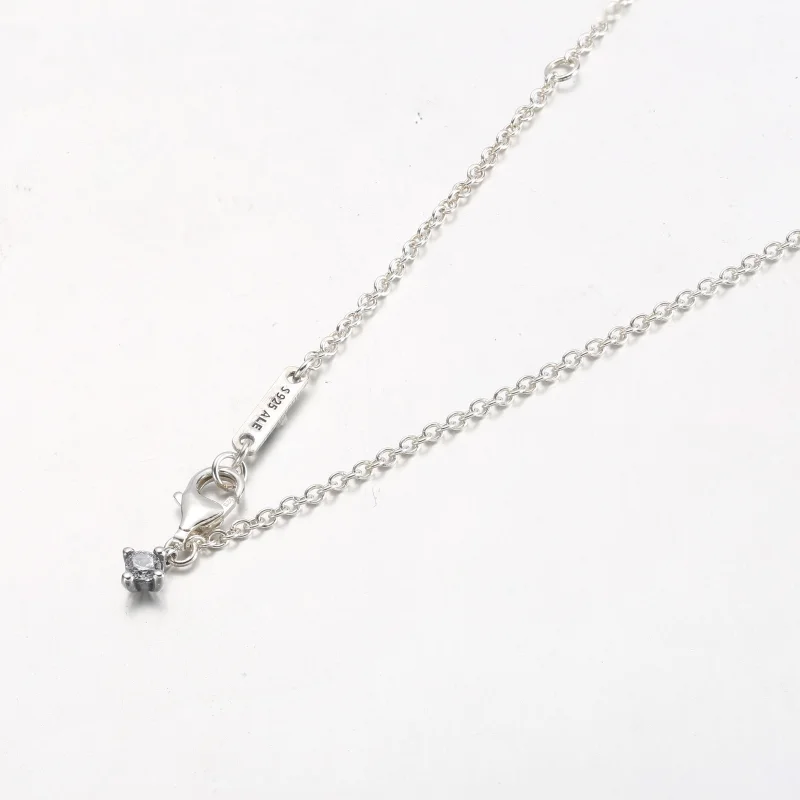 (image for) PANDORA Sparkling Heart Halo Pendant Collier Necklace - 392542C01 - View 11