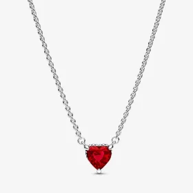 PANDORA Sparkling Heart Halo Pendant Collier Necklace - 392542C01