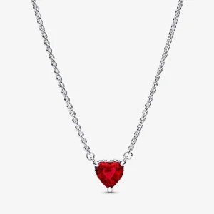(image for) PANDORA Sparkling Heart Halo Pendant Collier Necklace - 392542C01