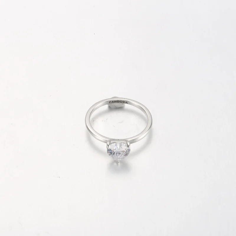 (image for) PANDORA Sparkling Heart Solitaire Ring - 191165C01 - View 10