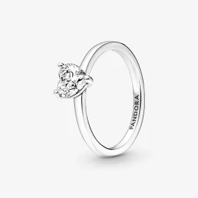 PANDORA Sparkling Heart Solitaire Ring - 191165C01 PANDORA Sparkling Heart Solitaire Ring - 191165C01