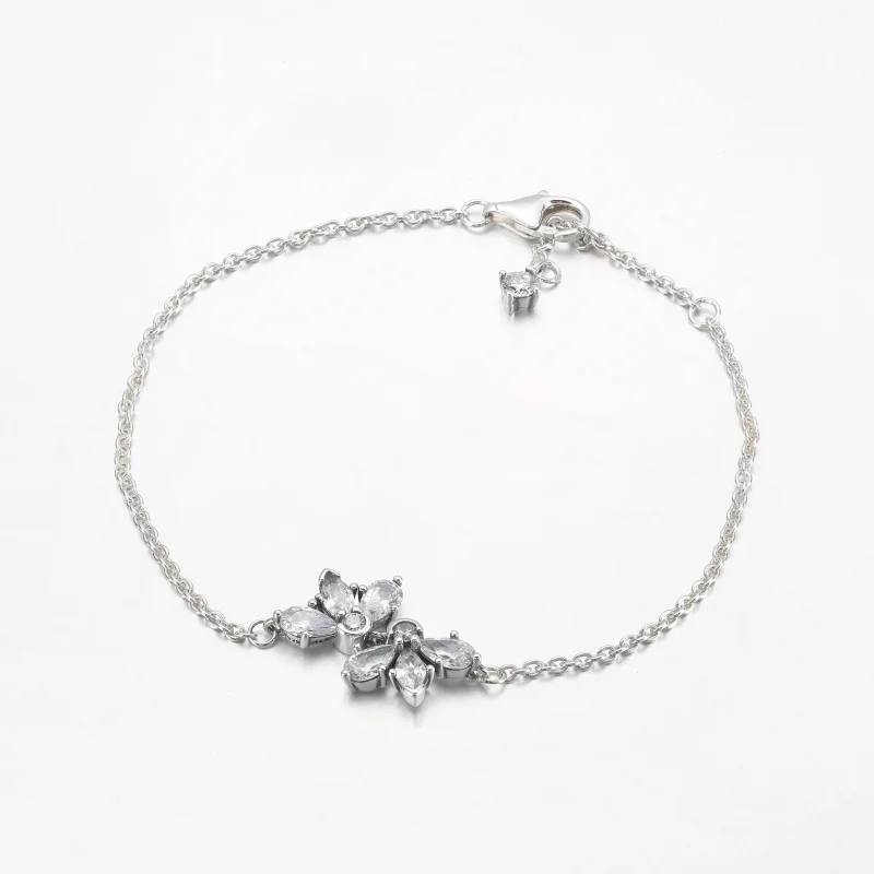 (image for) PANDORA Sparkling Herbarium Cluster Chain Bracelet - 592398C01 - View 2