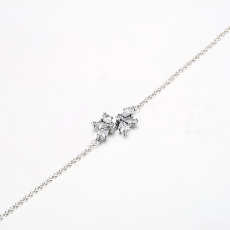 (image for) PANDORA Sparkling Herbarium Cluster Chain Bracelet - 592398C01 - View 7