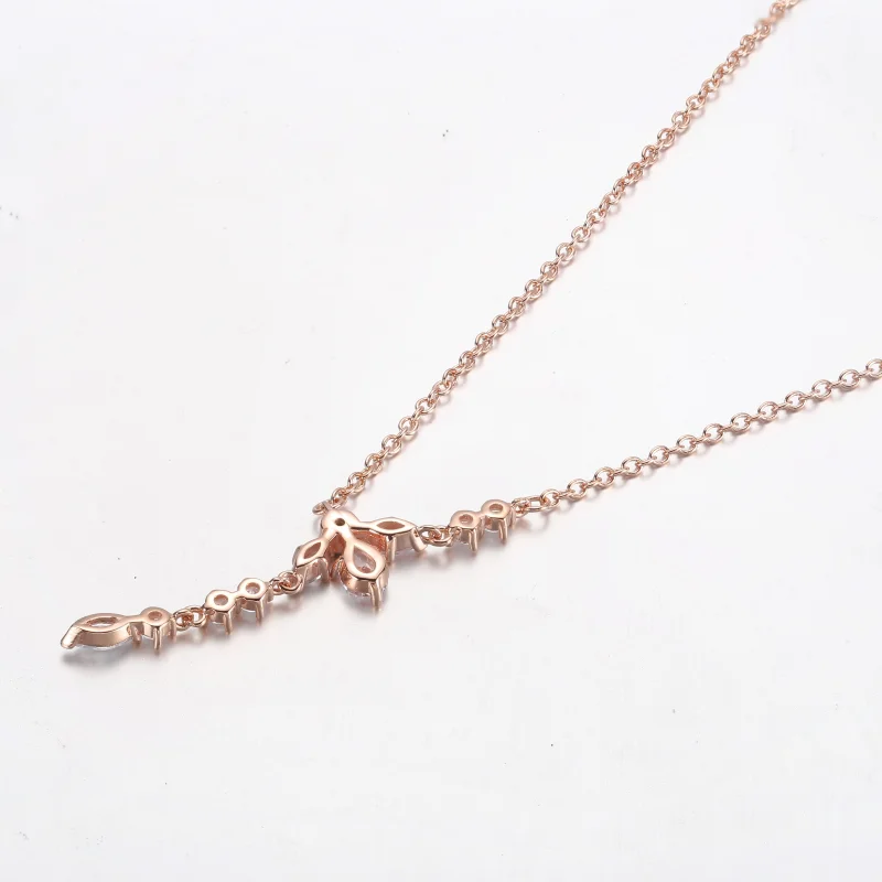 (image for) PANDORA Sparkling Herbarium Cluster Drop Collier Necklace - 382386C01 - View 6