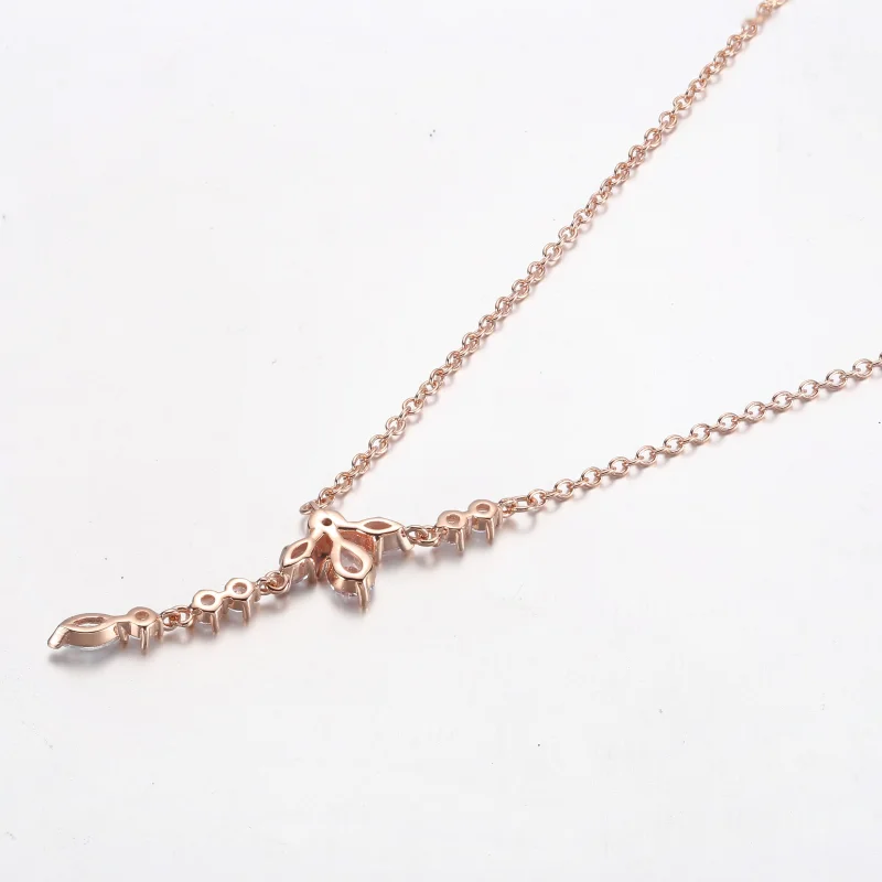 (image for) PANDORA Sparkling Herbarium Cluster Drop Collier Necklace - 382386C01 - View 10