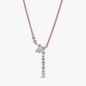 (image for) PANDORA Sparkling Herbarium Cluster Drop Collier Necklace - 382386C01