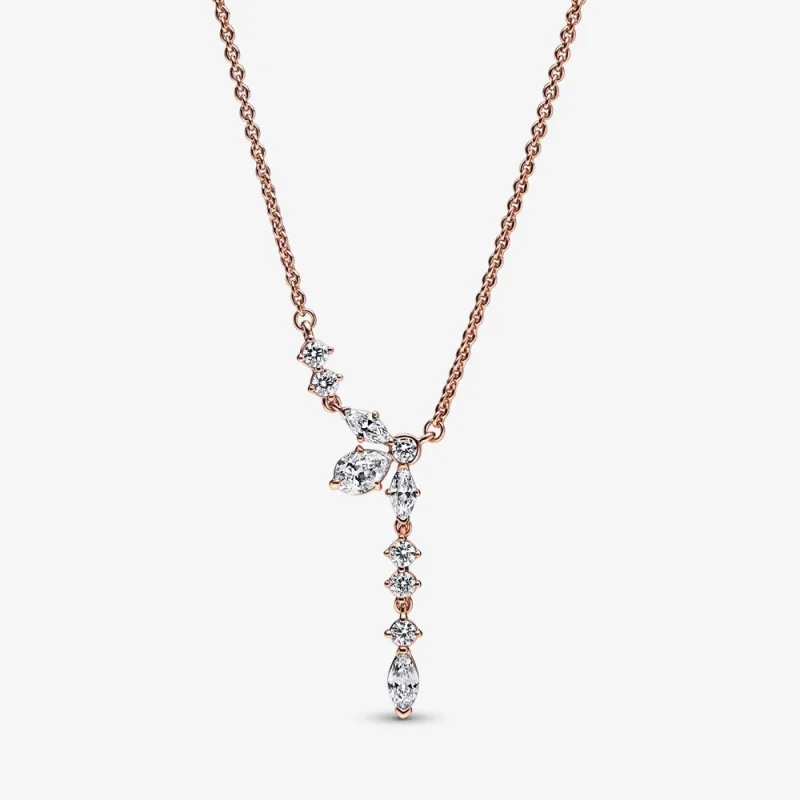 (image for) PANDORA Sparkling Herbarium Cluster Drop Collier Necklace - 382386C01 - Product Image