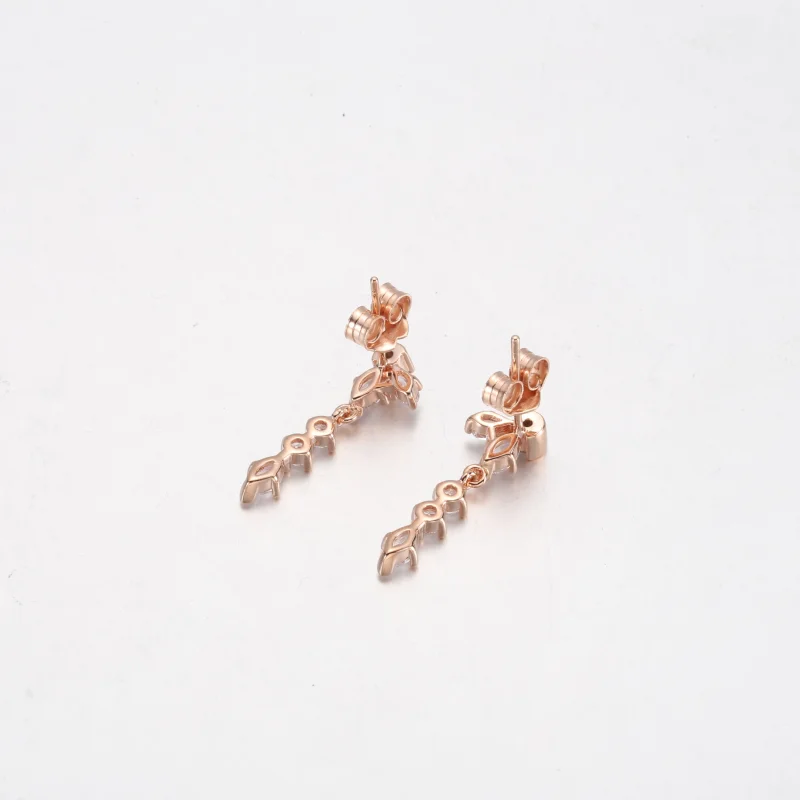 (image for) PANDORA Sparkling Herbarium Cluster Drop Earrings - 282404C01 - View 5