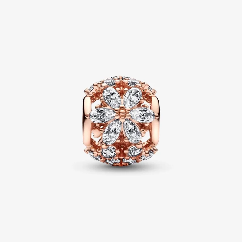 (image for) PANDORA Sparkling Herbarium Cluster Round Charm - 782383C01 - View 4