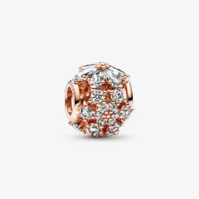 PANDORA Sparkling Herbarium Cluster Round Charm - 782383C01 PANDORA Sparkling Herbarium Cluster Round Charm - 782383C01
