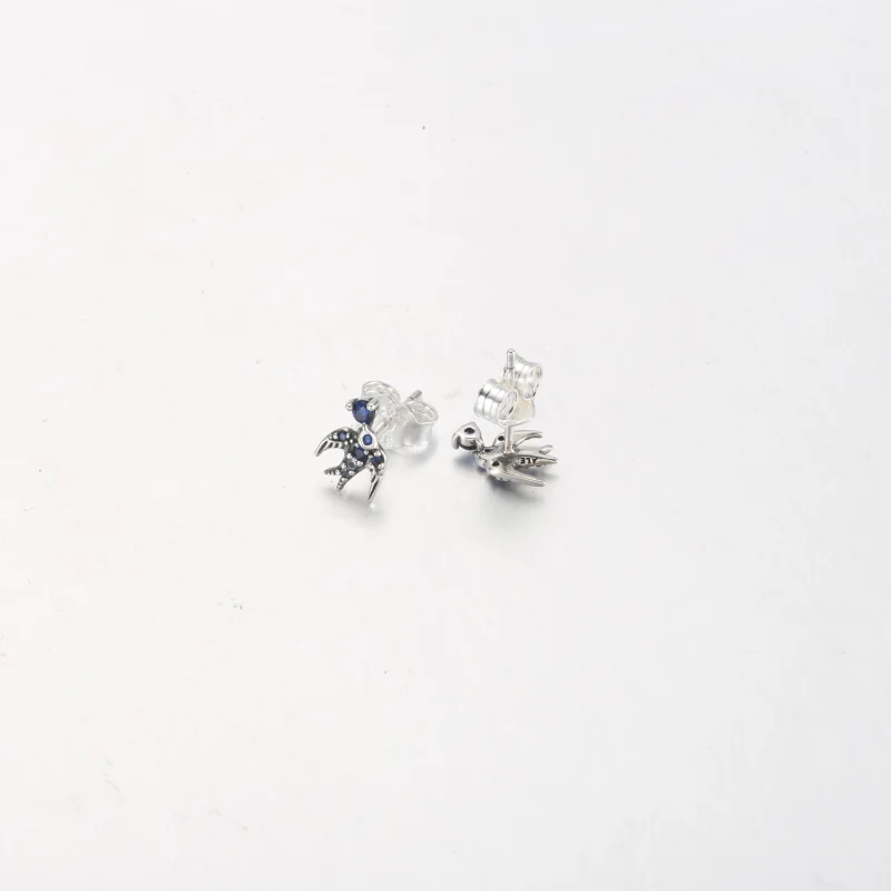 (image for) PANDORA Sparkling Swallow Stud Earrings - 292568C01 - View 5