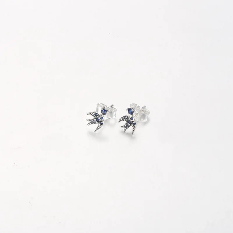 (image for) PANDORA Sparkling Swallow Stud Earrings - 292568C01 - View 7