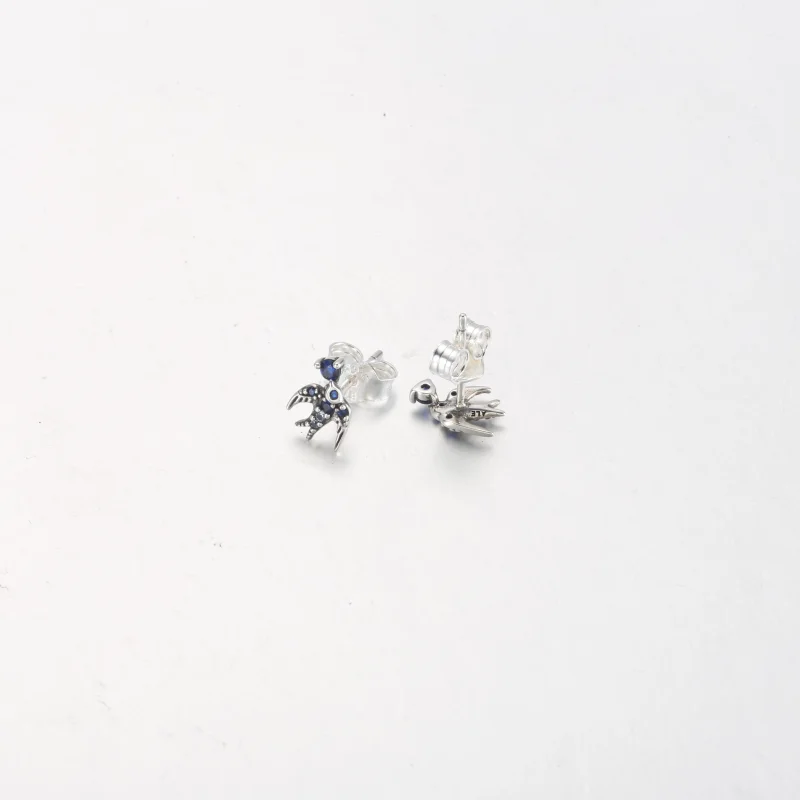 (image for) PANDORA Sparkling Swallow Stud Earrings - 292568C01 - View 8