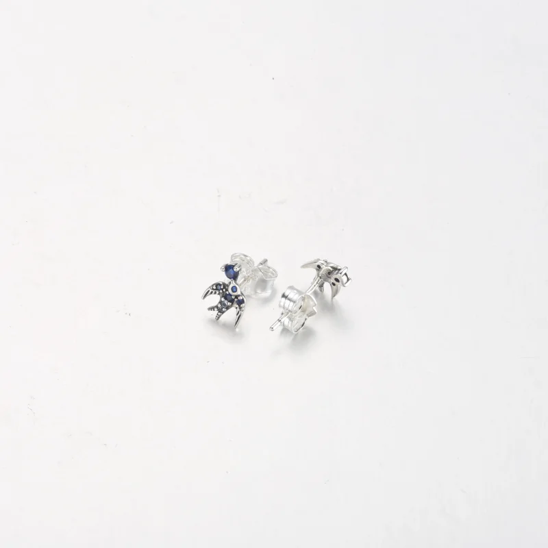 (image for) PANDORA Sparkling Swallow Stud Earrings - 292568C01 - View 9