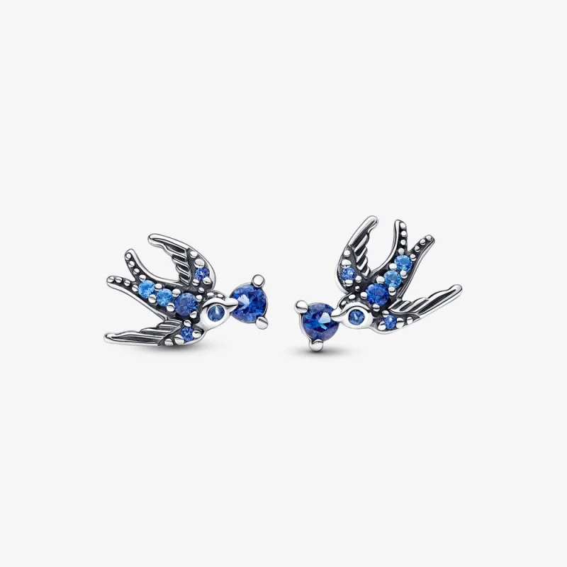 (image for) PANDORA Sparkling Swallow Stud Earrings - 292568C01 - Product Image