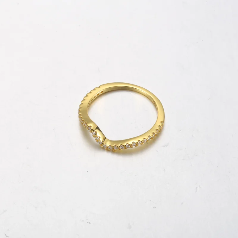 (image for) PANDORA Sparkling Wave Ring - 162539C01 - View 6