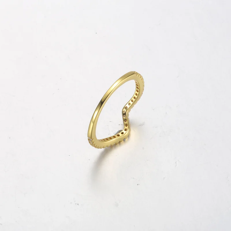 (image for) PANDORA Sparkling Wave Ring - 162539C01 - View 12