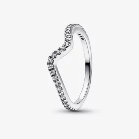 PANDORA Sparkling Wave Ring - 192539C01 PANDORA Sparkling Wave Ring - 192539C01