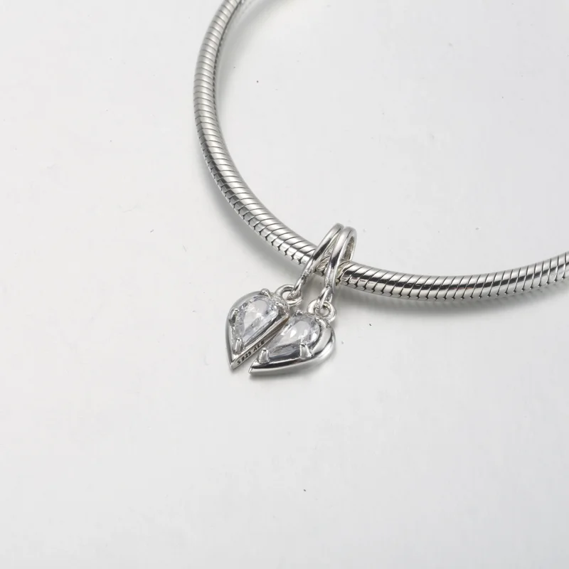 (image for) PANDORA Splittable Mother & Daughter Dangle Charm - 792643C01 - View 9