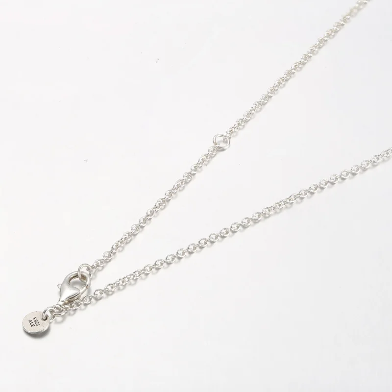 (image for) PANDORA Two-Tone Floating Curved Feather Collier Necklace - 382575C01-45 - View 4