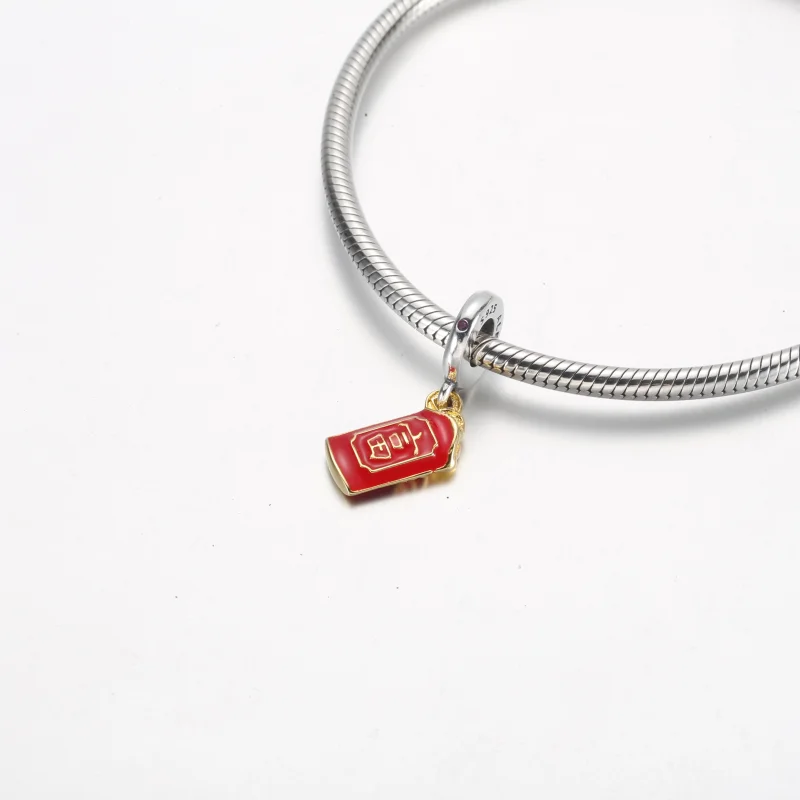 (image for) PANDORA Two-tone Red Envelope Dangle Charm - 762470C01 - View 10