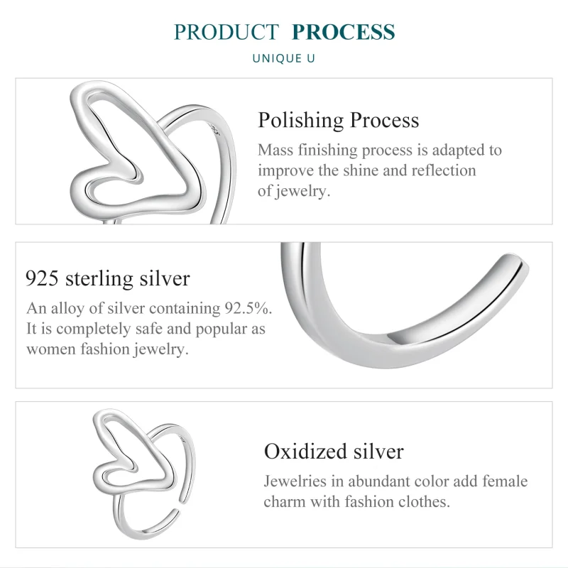 (image for) Cheap Pandora Style Open Rings - BSR400 - View 6