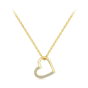 (image for) Pandora Style 14K Heart Necklace - SCN347-B