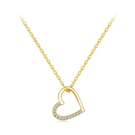 Pandora Style 14K Heart Necklace - SCN347-B