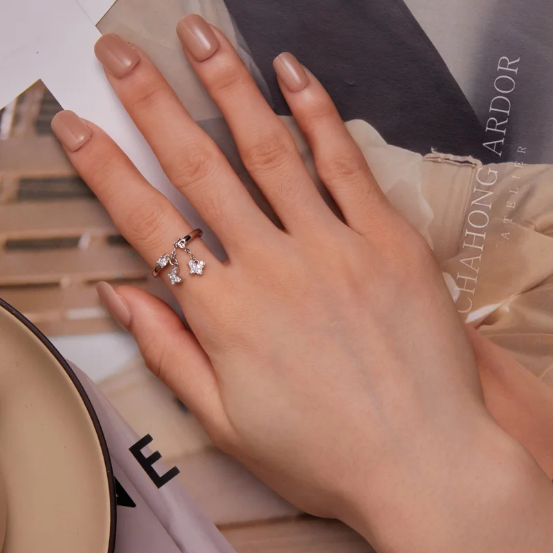 (image for) Pandora Style Adjustable Open Rings - BSR349 - View 6