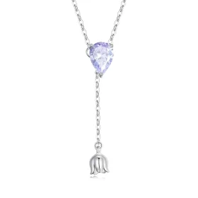 Pandora Style Amethyst Necklace - BSN271 Pandora Style Amethyst Necklace - BSN271