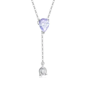 (image for) Pandora Style Amethyst Necklace - BSN271