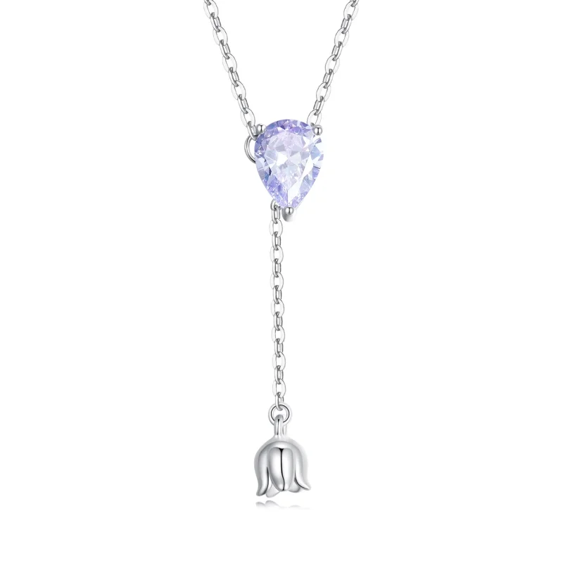 (image for) Pandora Style Amethyst Necklace - BSN271 - Product Image