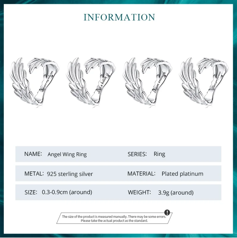 (image for) Pandora Style Angel Ring - BSR322 - View 3