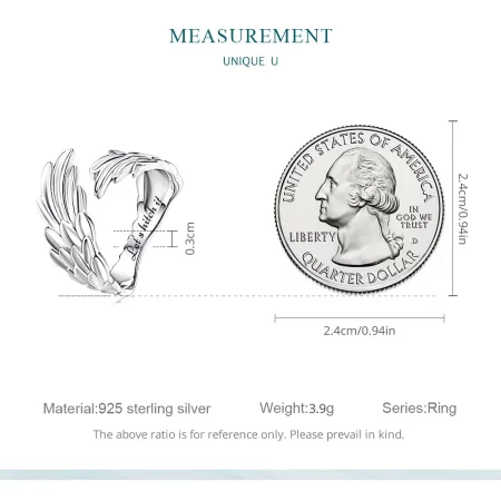 Pandora Style Angel Ring - BSR322