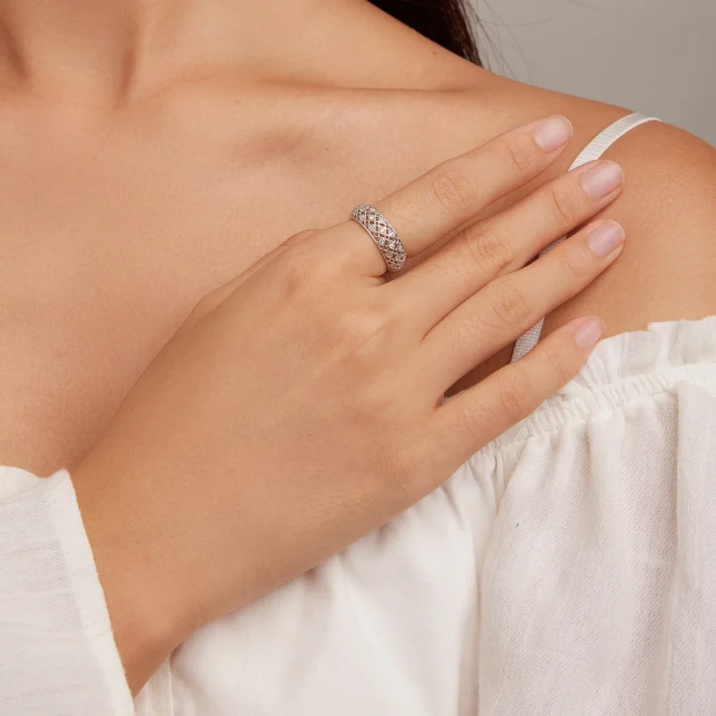 (image for) Pandora Style Anniversary Band Ring - BSR333 - View 4