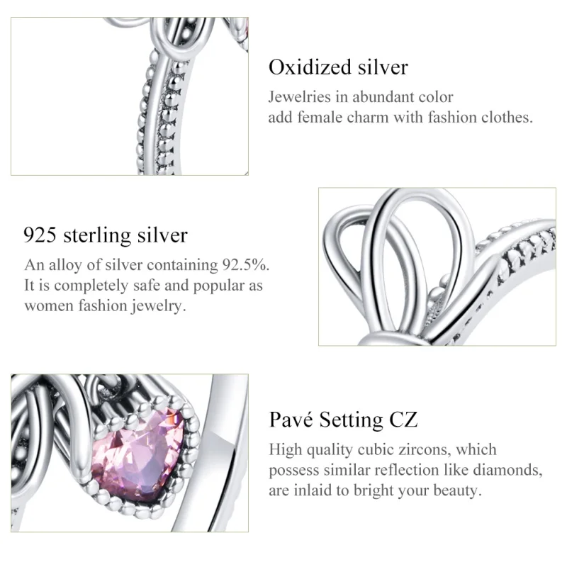 (image for) Pandora Style Bow Ring Silver - SCR682 - View 4