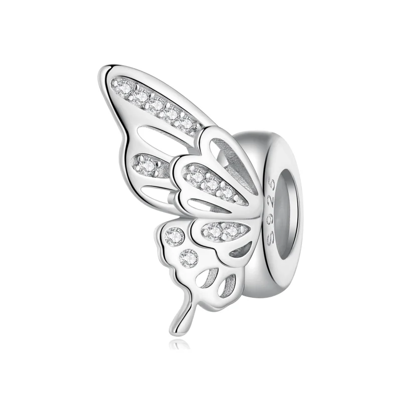 (image for) Pandora Style Butterflies Spacer Charm - BSC823 - View 2