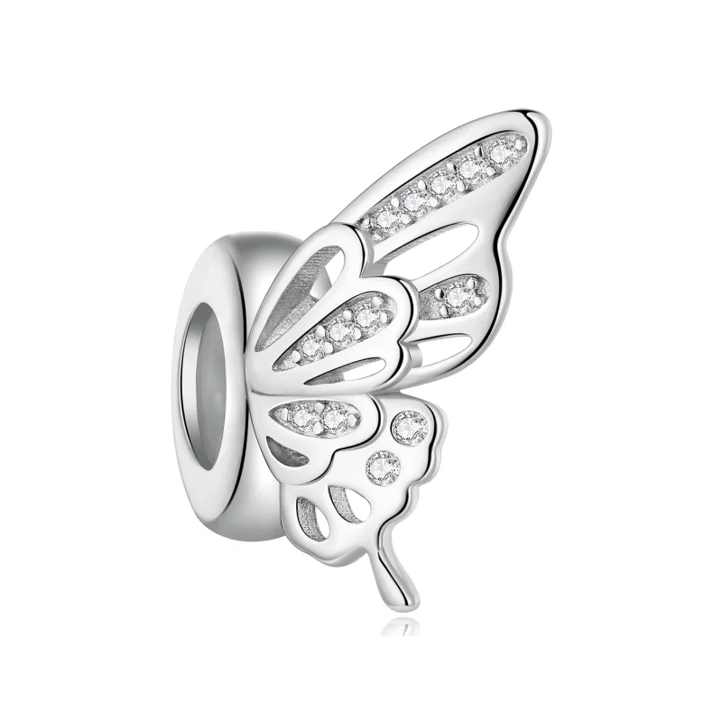 (image for) Pandora Style Butterflies Spacer Charm - BSC823 - View 3