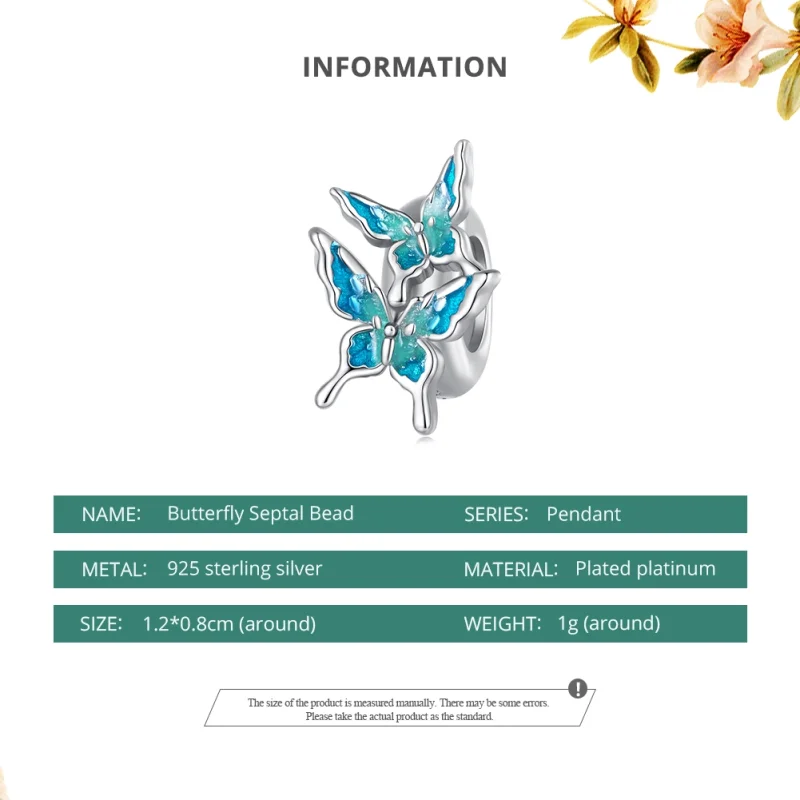 (image for) Pandora Style Butterfly Spacer Charm - BSC789 - View 6