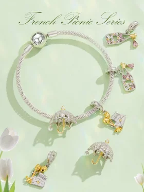 Pandora Style Champagne Charm - BSC863 Pandora Style Champagne Charm - BSC863